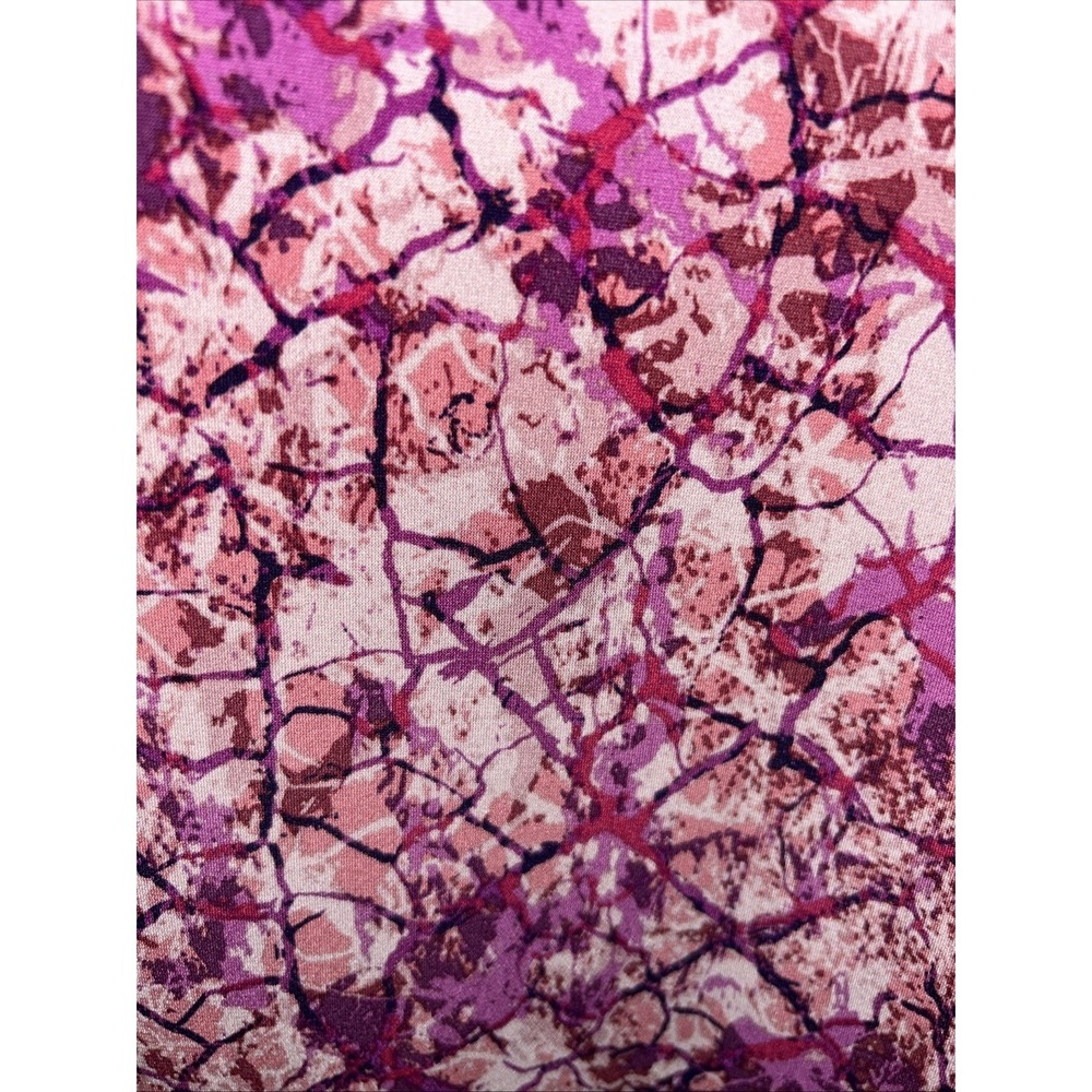 Susan Graver Women's‎ Tunic Top Large Pink Purple Geometric Design Long Sleeve - Picture 10 of 11